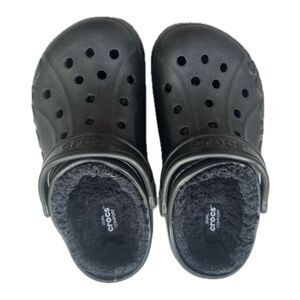 Crocs Unisex Adult Dual Comfort Baya Lined Fuzzy Plush Fleece Clog Slippers W6